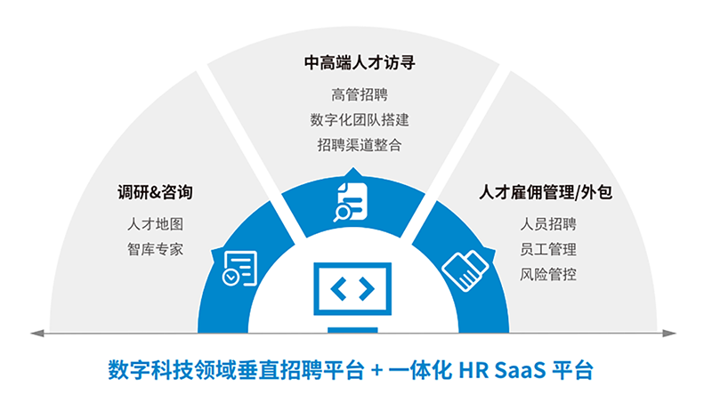 人力资源公司科锐国际一站式数字化转型人才解决方案示意图